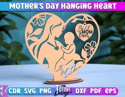 Corazon Colgante Para El Dia De La Madre 3 Creativo Digital